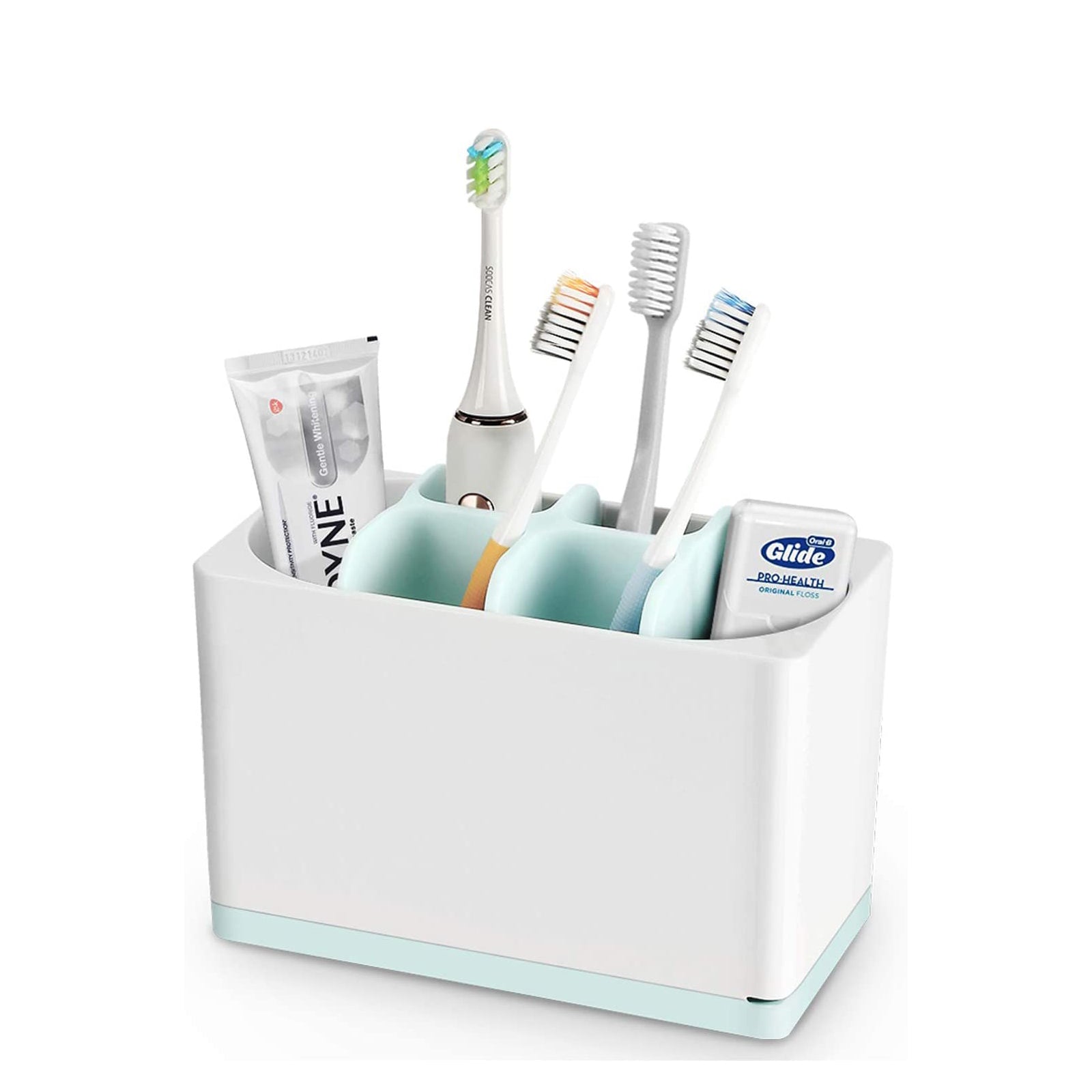 1pc Non-drilling Toothbrush Holder Toothpaste Organizer Bathroom Storage  Rack Toothbrush Tray