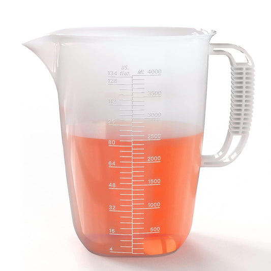 134oz Plastic Measuring Pitcher, Large Measuring Cup with Spout and Handle