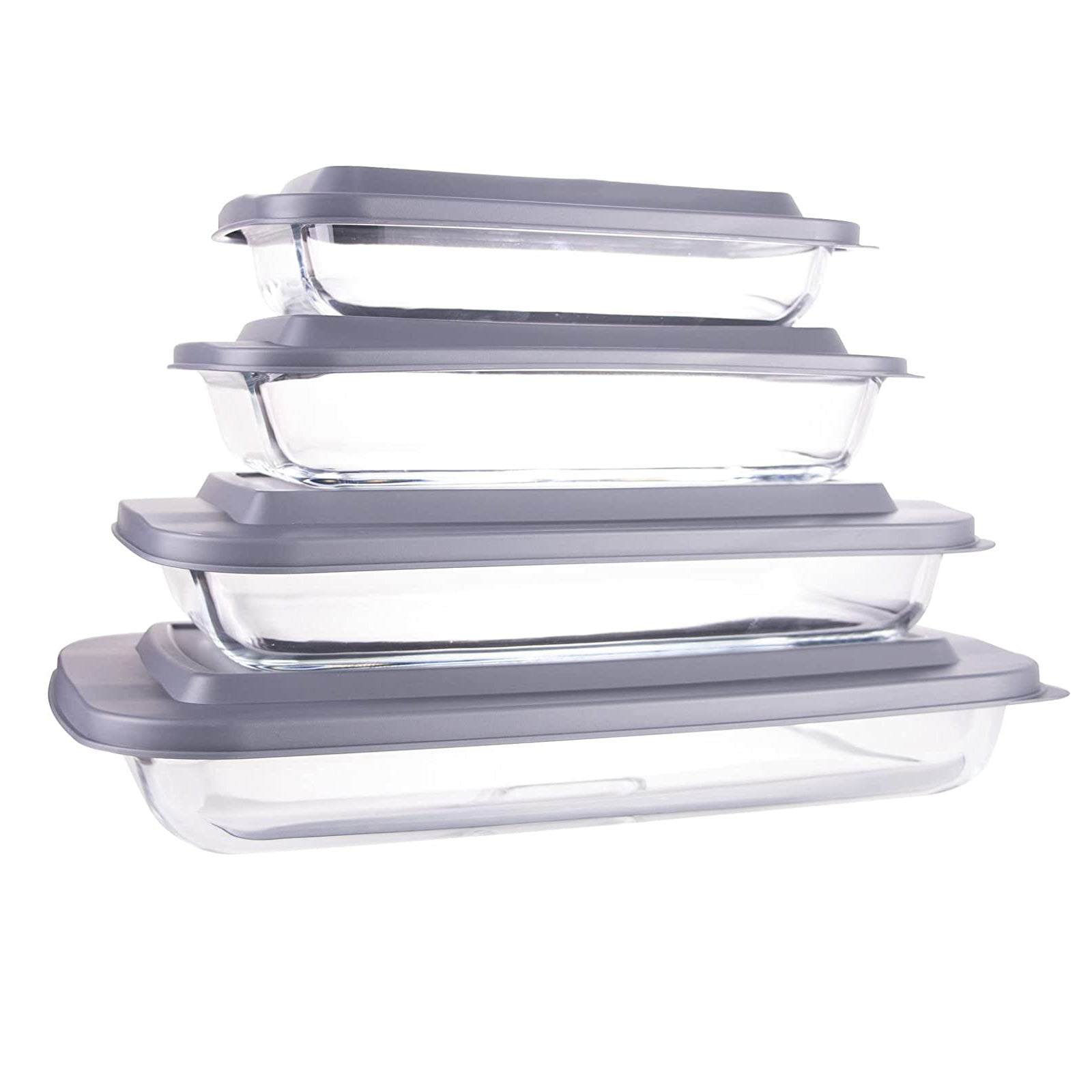 O'cuisine Set Of 3 Rectangular Glass Food Storage And Baking