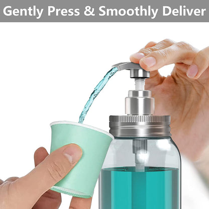 25oz Mouthwash Dispenser for Bathroom, Plastic Mouthwash Dispenser with Cup Holder