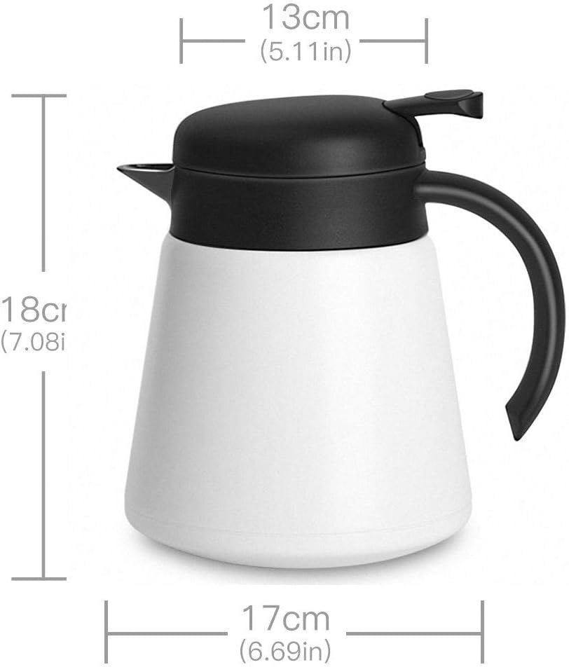 Thermal Coffee Carafe, Stainless Steel Double Walled Vacuum Coffee