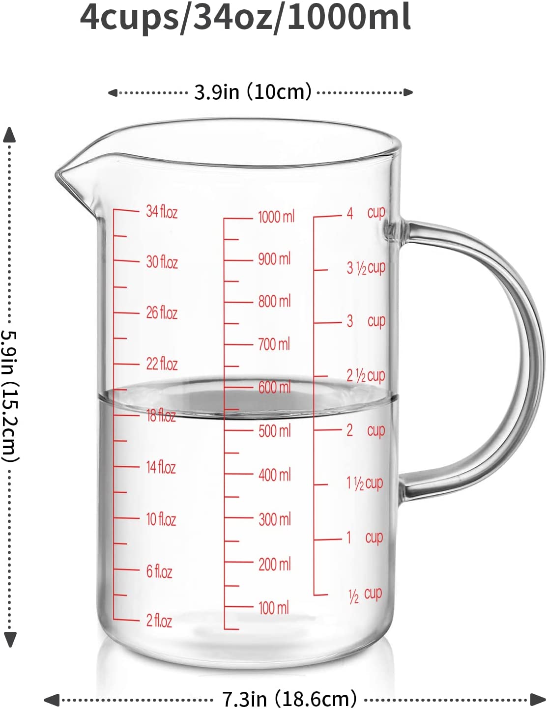 Measuring Cup Use, Easy Read Measuring Cups