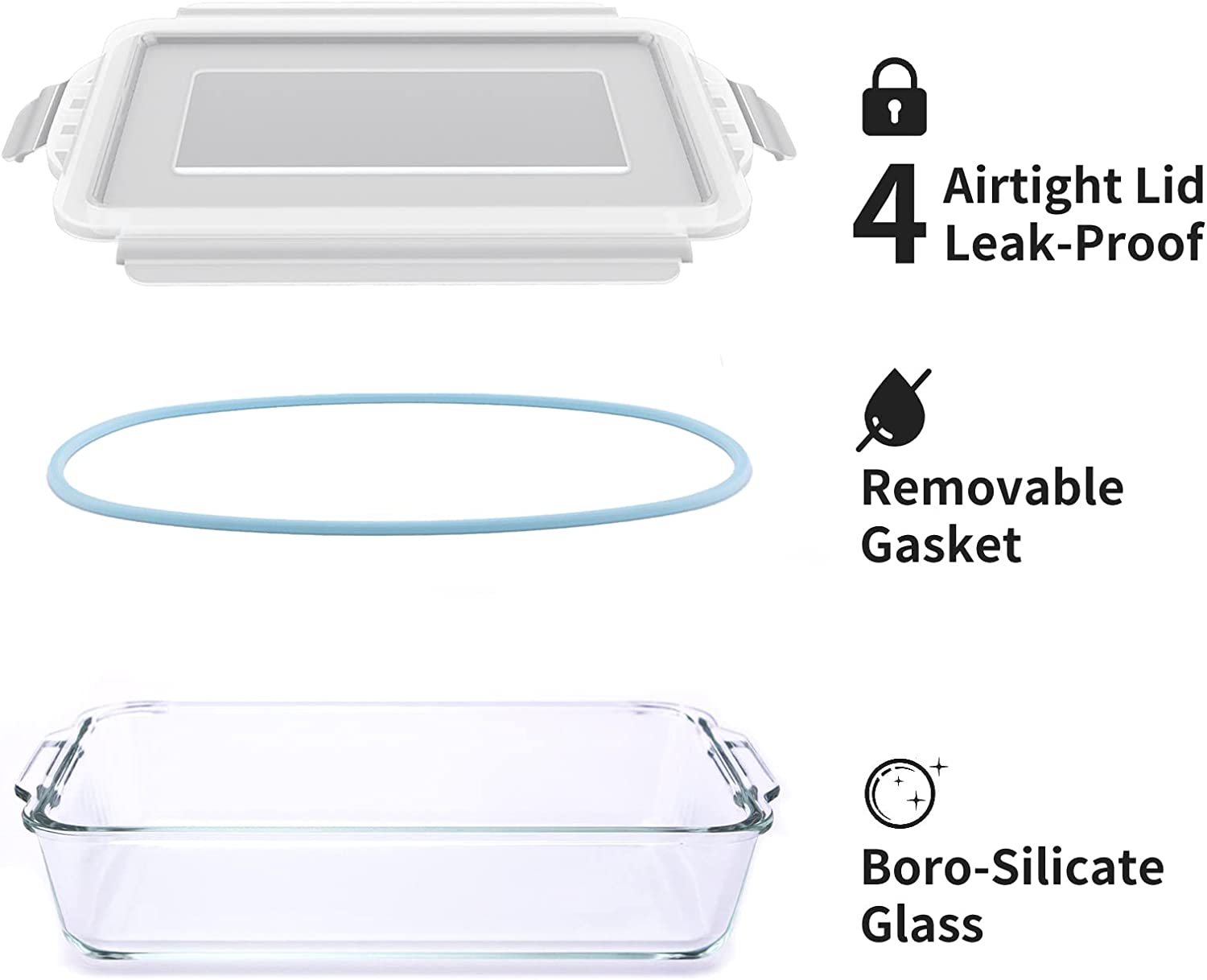 OXO Good Grips 2 qt Glass Baking Dish with Lid